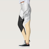 黒と白の大理石 レギンス (左)