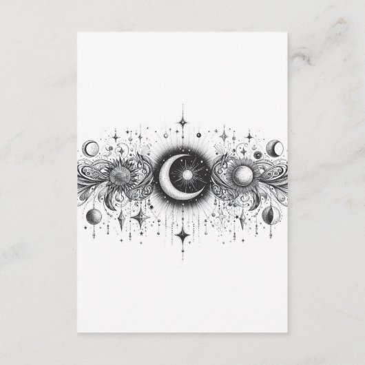 黒と白の天体 エンクロージャーカード (裏面)