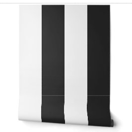 黒と白の太いデッキチェアキャバナストライプ 壁紙