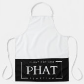黒と白の太い太った熱くて魅力的なPHAT エプロン (正面)