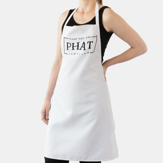 黒と白の太い太った熱くて魅力的なPHAT エプロン (インサイチュ)