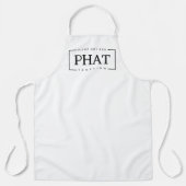 黒と白の太い太った熱くて魅力的なPHAT エプロン (正面)