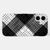 黒と白の太い市松模様のチェック柄デザイン Case-Mate iPhoneケース (裏面 (横))