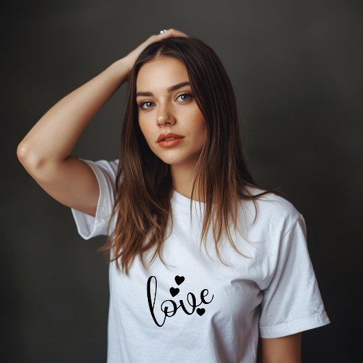 黒と白の女性用Tシャツ Tシャツ