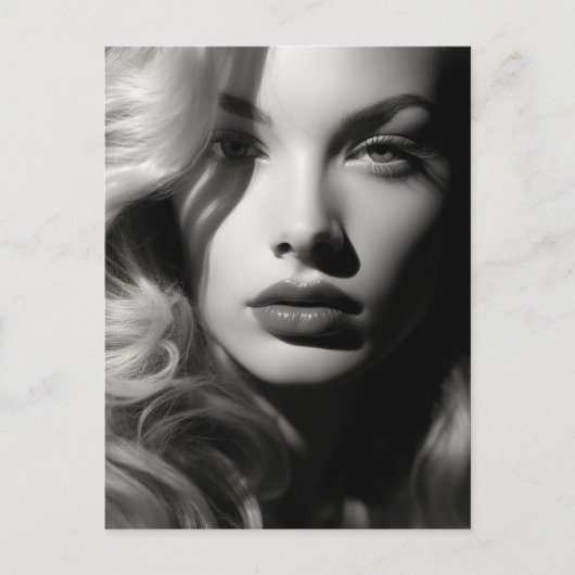 黒と白の女性 ポストカード (正面)