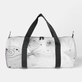 黒と白の妖精の翼とチュチスモール ダッフルバッグ (裏面)