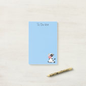 黒と白の子牛のPost-it®ノート 4 x 6 ポストイット (デスク上)
