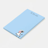 黒と白の子牛のPost-it®ノート 4 x 6 ポストイット (アングル)