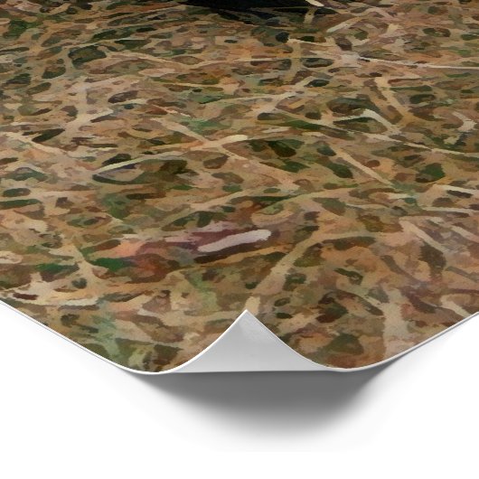 黒と白の子犬のキャンバス印刷 ポスター (角)