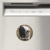 黒と白の子犬の磁石 マグネット (インサイチュ (食洗機))