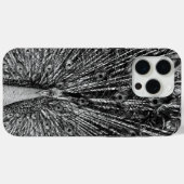 黒と白の孔雀 Case-Mate iPhoneケース (裏面 (横))