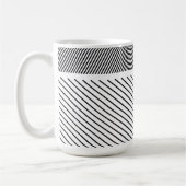 黒と白の対角リズム コーヒーマグカップ (左)