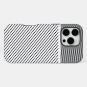 黒と白の対角リズム iPhoneケース (裏面横)