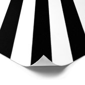 黒と白の対角線のストライプパターン ポスター (角)
