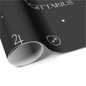 黒と白の射手座の星座パターン ラッピングペーパー (ロールコーナー)
