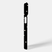 黒と白の小さな水玉模様手作り不規則 Case-Mate iPhoneケース (裏面 / 右)