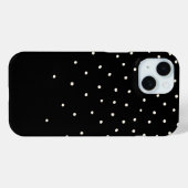 黒と白の小さな水玉模様手作り不規則 Case-Mate iPhoneケース (裏面 (横))