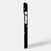黒と白の小さな水玉模様手作り不規則 Case-Mate iPhoneケース (裏面 / 左)
