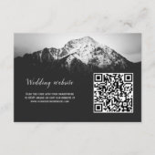 黒と白の山々を背景にした結婚式 エンクロージャーカード (正面)