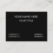 黒と白の山形のストライプパターン 名刺 (裏面)