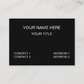 黒と白の山形ジオメトリ 名刺 (裏面)