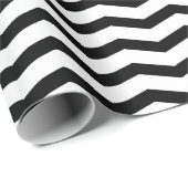 黒と白の山形ジグザグ模様クリスマス ラッピングペーパー (ロールコーナー)