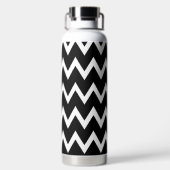 黒と白の山形 ウォーターボトル (背面)