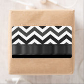 黒と白の山形 ラベル (インサイチュ)