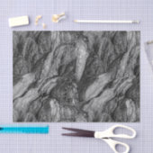 黒と白の岩のテクスチャパターン 薄葉紙 (クラフト)