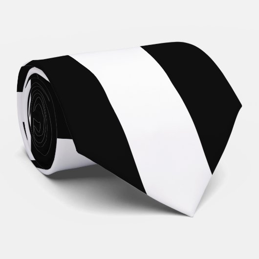 黒と白の巨大な斜めシボロンネックタイ ネクタイ (ロール)