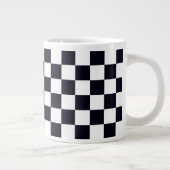 黒と白の市松模様 ジャンボコーヒーマグカップ (右)