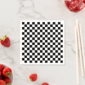 黒と白の市松模様 スタンダードカクテルナプキン (インサイチュ)