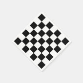 黒と白の市松模様 スタンダードカクテルナプキン (角)