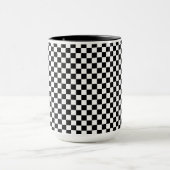 黒と白の市松模様 マグカップ (中央)