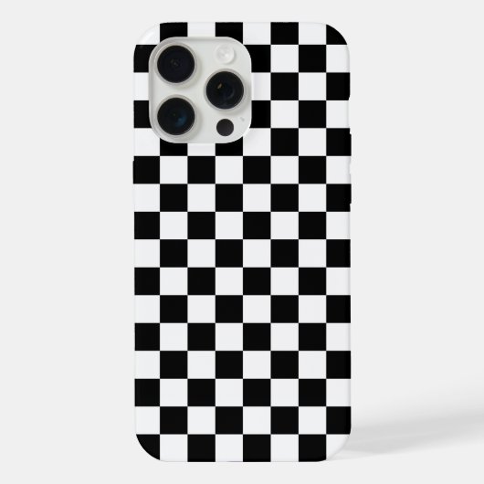 黒と白の市松模様 iPhoneケース (裏面)