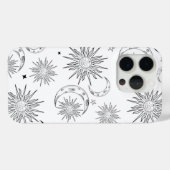 黒と白の幻想的な太陽 月 星 Case-Mate iPhoneケース (裏面 (横))