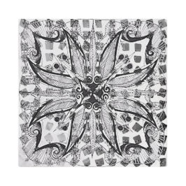 「黒と白の幻想」メタルプリント メタルプリント