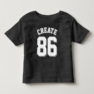 黒と白の幼児 |スポーツジャージー トドラーTシャツ