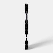 黒と白の幾何学柄アーガイル模様 iPhoneケース (左側面)