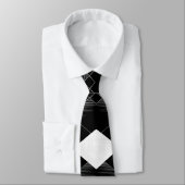 黒と白の幾何学模様アーガイルダイヤモンドネクタイ ネクタイ (タイ)