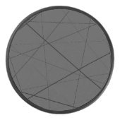 黒と白の幾何学模様 アイスホッケーパック (正面)