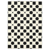 黒と白の幾何学模様 円 クリップボード (裏面)