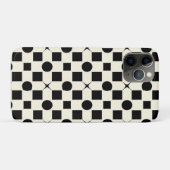 黒と白の幾何学模様 円 Case-Mate iPhoneケース (裏面(横))