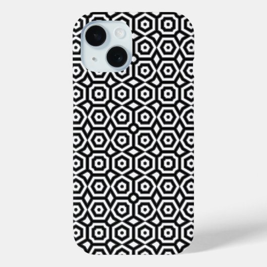 黒と白の幾何学模様 Case-Mate iPhoneケース (裏面)
