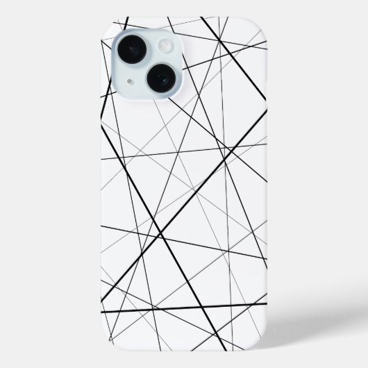 黒と白の幾何学模様 Case-Mate iPhoneケース (裏面)