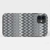 黒と白の幾何学的なジグザグパターン Case-Mate iPhoneケース (裏面(横))