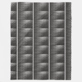 黒と白の幾何学的な三角形の模様のブランケット フリースブランケット (正面)