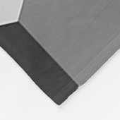 黒と白の幾何学的な六角形のシェード フリースブランケット (角)