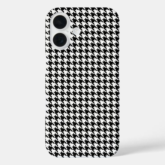 黒と白の幾何学的な千鳥格子模様 Case-Mate iPhoneケース (裏面)