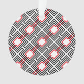 黒と白の幾何学的 オーナメント (正面)